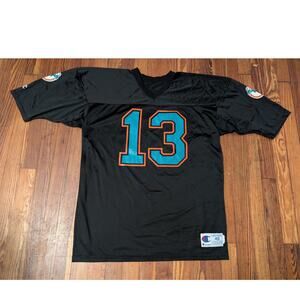 Champion VTG Dan Marino Black Jersey Size 48/XL in good condition.